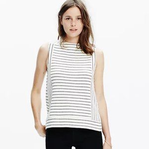 Sleeveless Funnelneck Top in Stripe